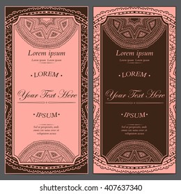 Vintage vector card templates. Can be used for Save The Date, baby shower, mothers day, valentines day, birthday cards, invitations. 