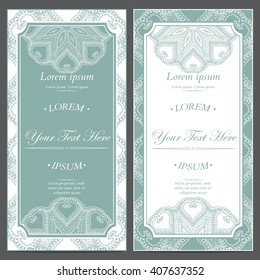 Vintage vector card templates. Can be used for Save The Date, baby shower, mothers day, valentines day, birthday cards, invitations. 