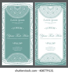 Vintage vector card templates. Can be used for Save The Date, baby shower, mothers day, valentines day, birthday cards, invitations. 