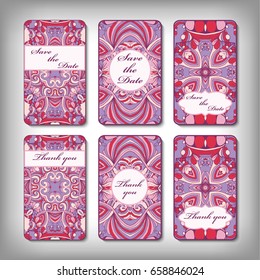 Vintage vector card templates. Can be used for Save The Date, baby shower, mothers day, valentines day, birthday cards, invitations. Template Vector response card save the date card