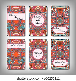 Vintage vector card templates. Can be used for Save The Date, baby shower, mothers day, valentines day, birthday cards, invitations. Template Vector response card save the date card
