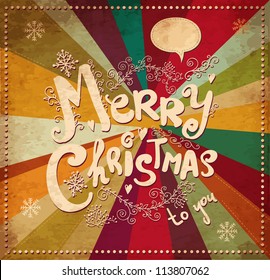 Vintage vector Christmas card