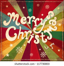 Vintage vector Christmas card