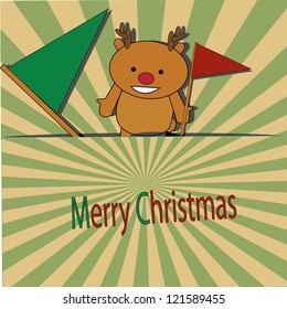 Vintage vector Christmas card