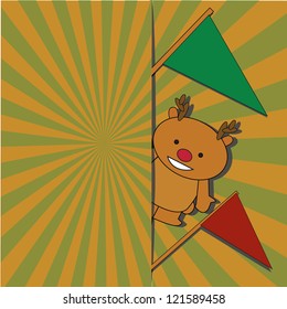 Vintage vector Christmas card