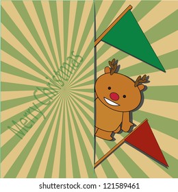 Vintage vector Christmas card