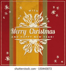 Vintage vector Christmas card