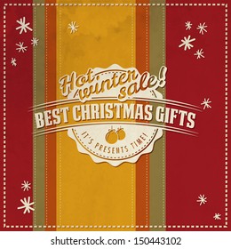 Vintage vector Christmas card