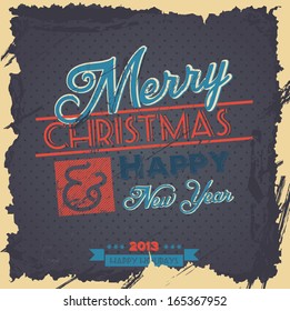 Vintage vector Christmas card 