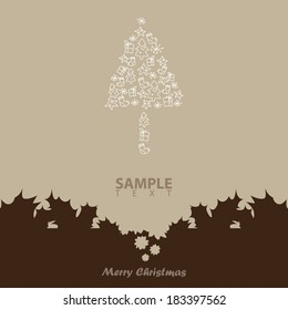 Vintage vector Christmas card