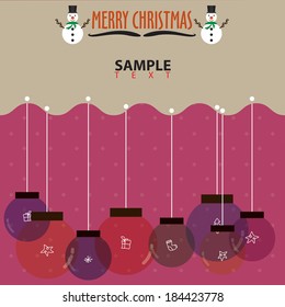 Vintage vector Christmas card