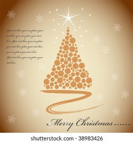 Vintage Vector Christmas card
