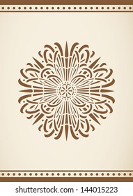 Vintage vector circle element for design