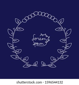 Vintage Vector collection of hand written leaf. tree branches with leaves and flowers on white background