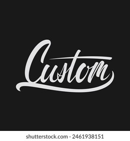 Vintage vector Custom handwritten inscription. hand drawn lettering. Hi calligraphy card. Vector illustration.