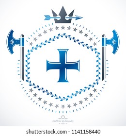 Vintage vector design element. Retro style label, heraldry.