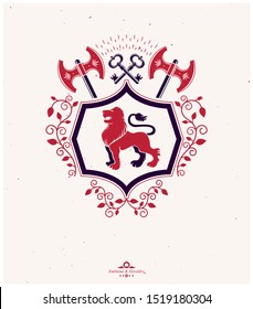 Vintage vector design element. Retro style label, heraldry.