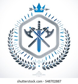 Vintage vector design element. Retro style label, heraldry.