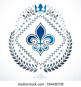 Vintage vector design element. Retro style label, heraldry.