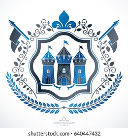 Vintage vector design element. Retro style label, heraldry.