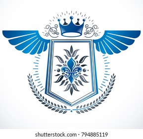Vintage vector design element. Retro style label, heraldry.