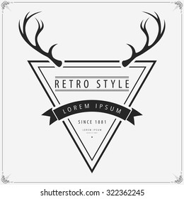 Vintage vector design elements,Retro style labels.