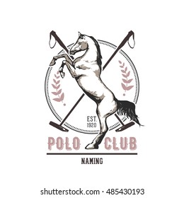 Vintage vector emblem - Polo sport