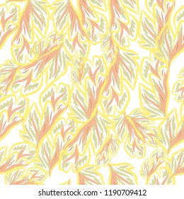 Vintage vector fashion pattern with foliage