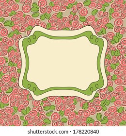 Vintage vector floral  background.