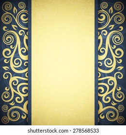 Vintage vector floral background
