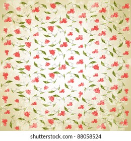 vintage vector floral background