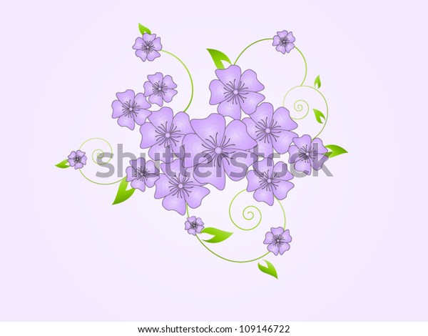 Vintage Vector Floral Background Flowers Stock Vector (Royalty Free