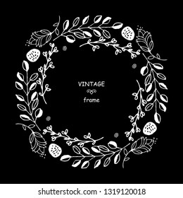Vintage vector . Floral element for design of monograms, invitations, frames, menus, labels and websites. Graphic elements for design of catalogs and brochures of cafes, boutiques
