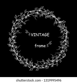 Vintage vector . Floral element for design of monograms, invitations, frames, menus, labels and websites. Graphic elements for design of catalogs and brochures of cafes, boutiques