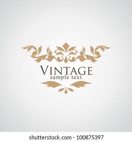 Vintage vector floral frame