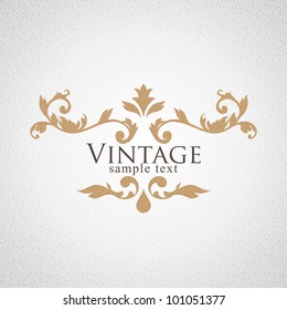 Vintage vector floral frame