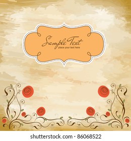 vintage vector floral frame