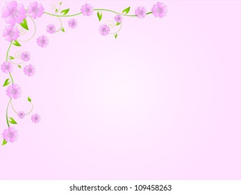 Vintage vector floral frame with flowers
