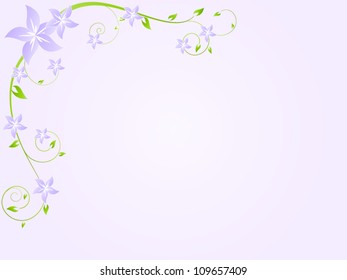 Vintage vector floral frame with flowers