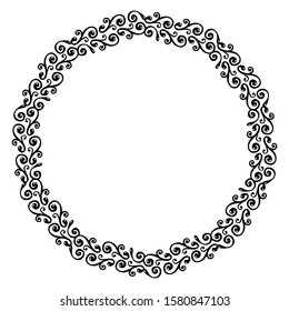 Vintage vector. Floral frame with monogram. For invitations, frames, menus, labels and websites. Graphic elements for design of catalogs and brochures of cafes, boutiques. Isolated on white