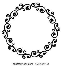Vintage vector. Floral frame with monogram. For invitations, frames, menus, labels and websites. Graphic elements for design of catalogs and brochures of cafes, boutiques. Isolated on white