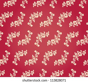 Vintage Vector Floral Garden Damask Brocade Background Tile Pattern