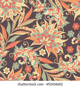 Vintage Vector Floral seamless pattern