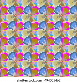 Vintage vector floral seamless pattern.
