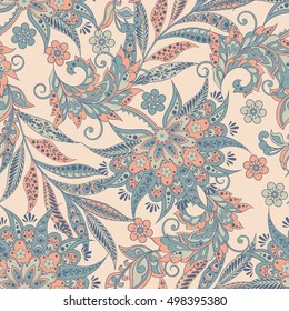 Seamless Traditional Paisley Pattern On Textures Stock Vector (Royalty ...