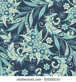 Vintage Vector Floral seamless pattern