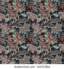 Vintage Vector Floral seamless pattern