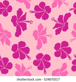 Vintage vector floral seamless pattern in neutral, magenta, pink and beige colors.