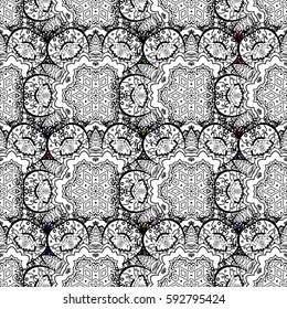 Vintage vector floral seamless pattern in colors.