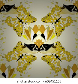 Vintage vector floral seamless pattern in colors.